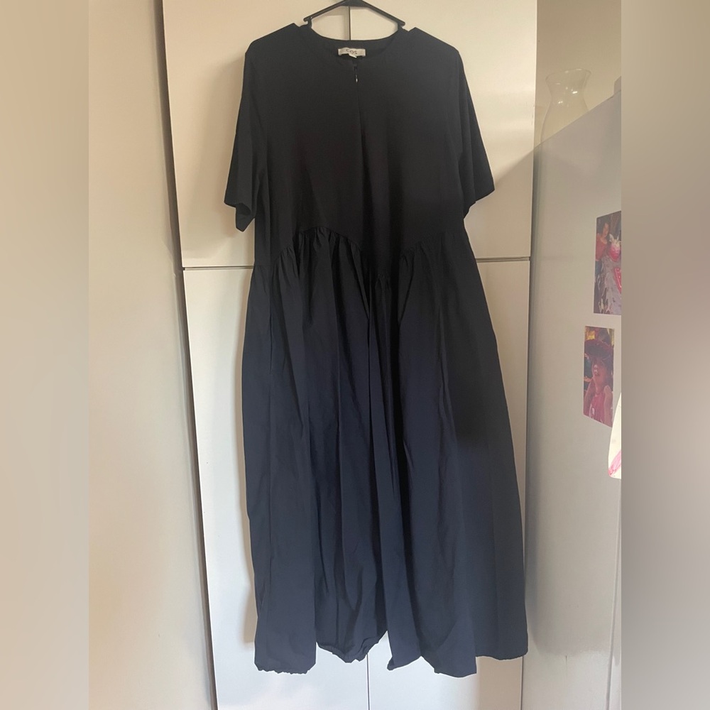 COS Gathered Wool Blend MIDI Dress